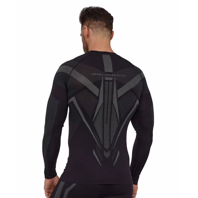 Men’s Long-Sleeve Performance Shirt Brubeck Dry LS1743M - Black/Graphite