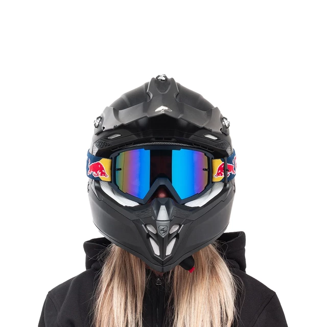 Motocross Goggles Red Bull Spect Whip, Matte Blue, Blue Mirrored Lens