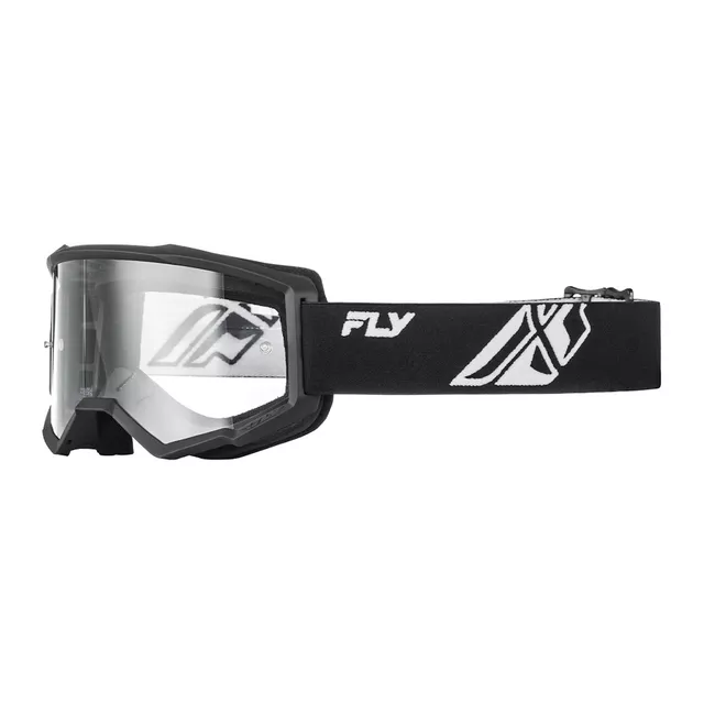 Children’s Motocross Goggles Fly Racing Focus Youth - červená/černá, čiré plexi - černá/bílá, čiré plexi