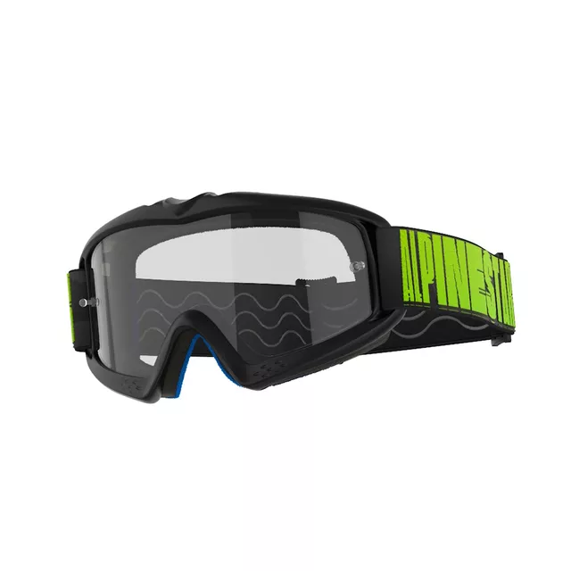 Children’s Motocross Goggles Alpinestars Vision Youth - Hollow černá antracit/žlutá fluo, čiré plexi
