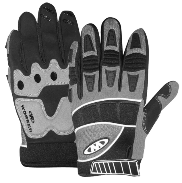 WORKER MT769 motorcycle gloves - Red - Grey