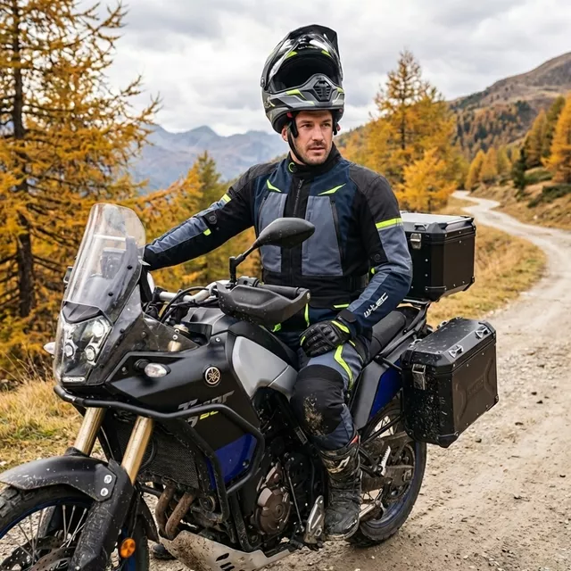 Motorcycle Jacket W-TEC Modock - Black-Blue