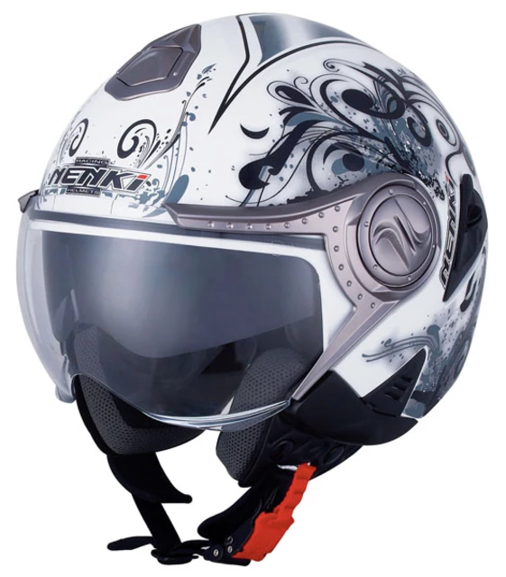 NENKI NK-622 motorcycle Helmet - White Grey