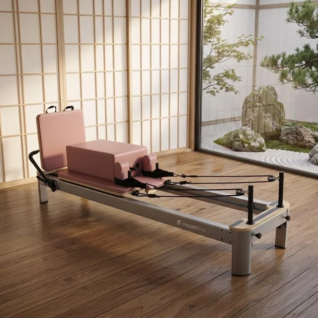 Pilates Reformer inSPORTline Oquiler - Green-Blue - Pink