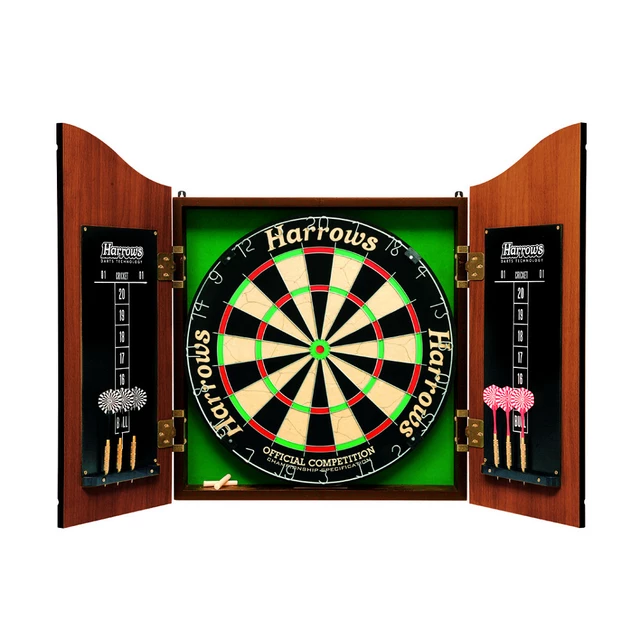 Bristle Dartboard Cabinet Harrows Pro’s Choice Complete Set