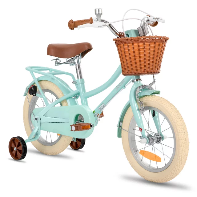 Children’s Bike Joystar Stitch 14” w/ Basket & Training Wheels • 92 – 120 cm - Pink