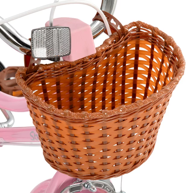 Children’s Bike Joystar Stitch 14” w/ Basket & Training Wheels • 92 – 120 cm - Pink