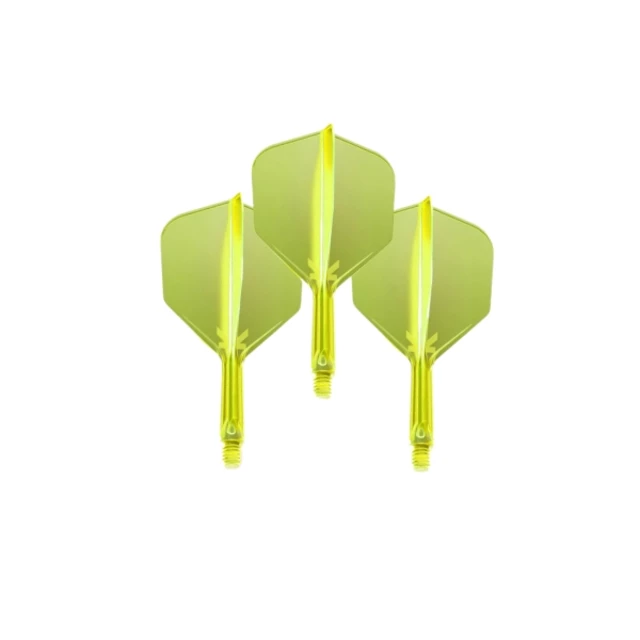 Dart Flights Target K-Flex Neon No.6 Short – 3-Pack - Fluo Yellow - Fluo Yellow