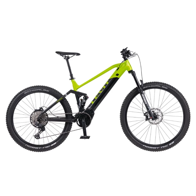 Full-Suspension Mountain E-Bike Levit Svarog BF Overstep 630 29”/27.5” – 2024 - Lime Black Pearl