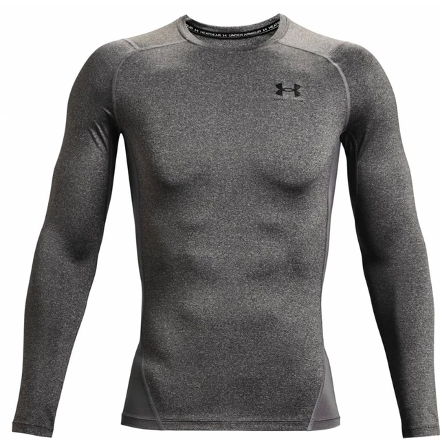 Men’s Compression T-Shirt Under Armour HG Armour Comp LS - Carbon Heather - Carbon Heather