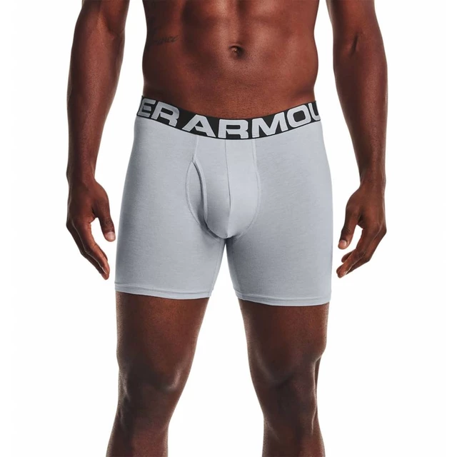 Men’s Boxer Jocks Under Armour Charged Cotton 6in – 3-Pack - Mod Gray