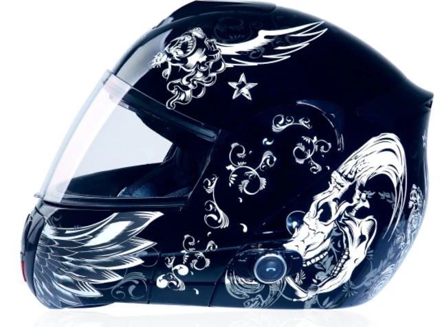 V210 Motorcycle Helmet - Crazy Black