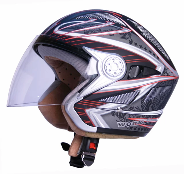 WORKER V529 motorcycle Helmet - Black Hybrid