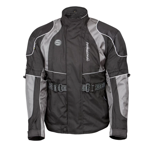 Moto jacket WORKER Foibos SALLE - Black-Silver