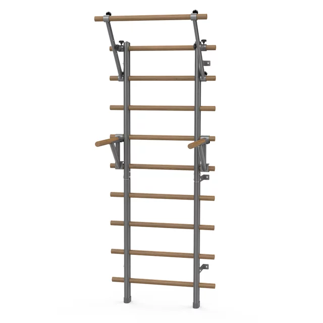 Wall Bars inSPORTline Wootaline 199 x 80 cm w/ Pull-Up Bar & Parallel Bars, Gray