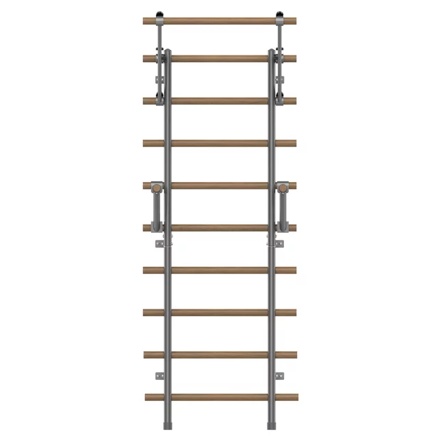 Wall Bars inSPORTline Wootaline 199 x 80 cm w/ Pull-Up Bar & Parallel Bars, Gray