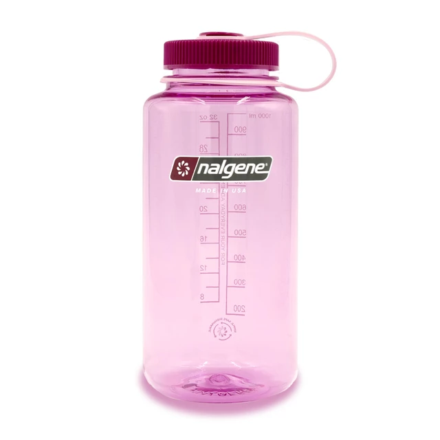 Outdoor Water Bottle NALGENE Wide Mouth Sustain 1 L - Gray w/Blue Cap - Cosmo 32 WM