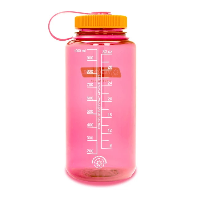 Outdoor Water Bottle NALGENE Wide Mouth Sustain 1 L - Gray w/Blue Cap