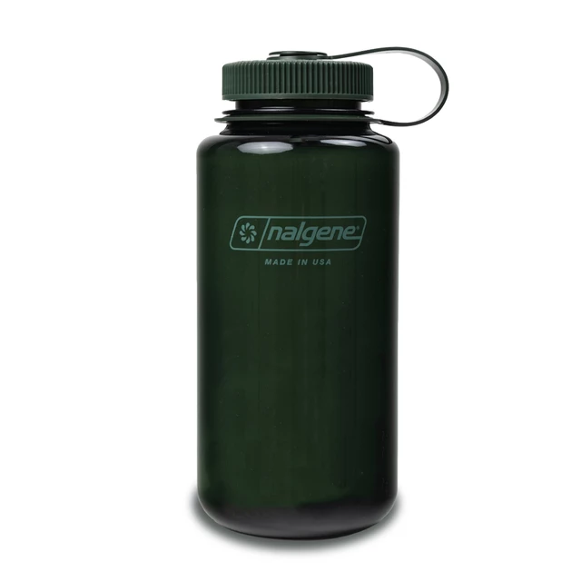 Outdoor Water Bottle NALGENE Wide Mouth Sustain 1 L - Gray w/Blue Cap - Jade