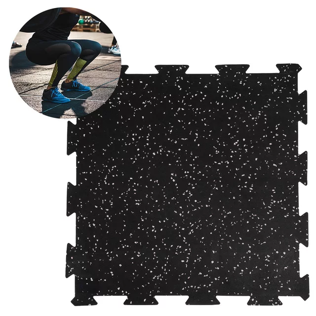 Heavy Duty Floor Mat inSPORTline Puzeko 50 x 50 x 1 cm - Black-Grey