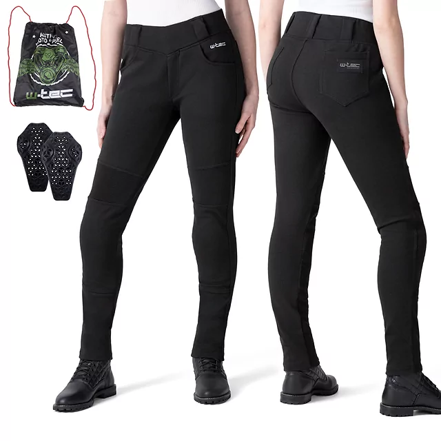 Women’s Motorcycle Leggings W-TEC Lukrecia Base - Black
