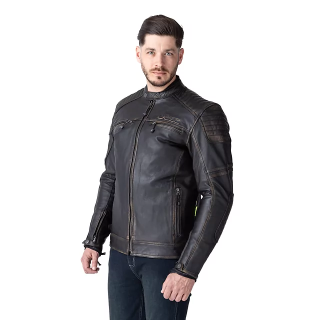 Leather Motorcycle Jacket W-TEC Mungelli EVO - vintage černo-hnědá