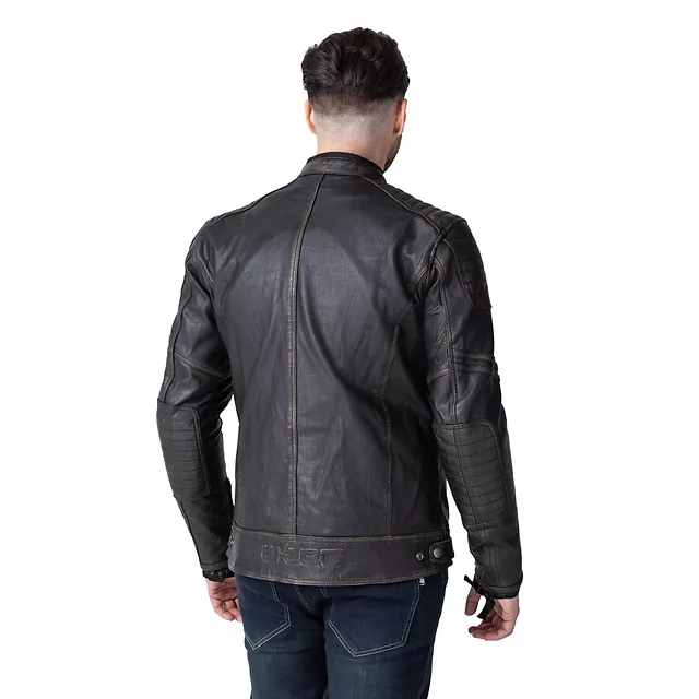 Leather Motorcycle Jacket W-TEC Mungelli EVO - vintage černo-hnědá