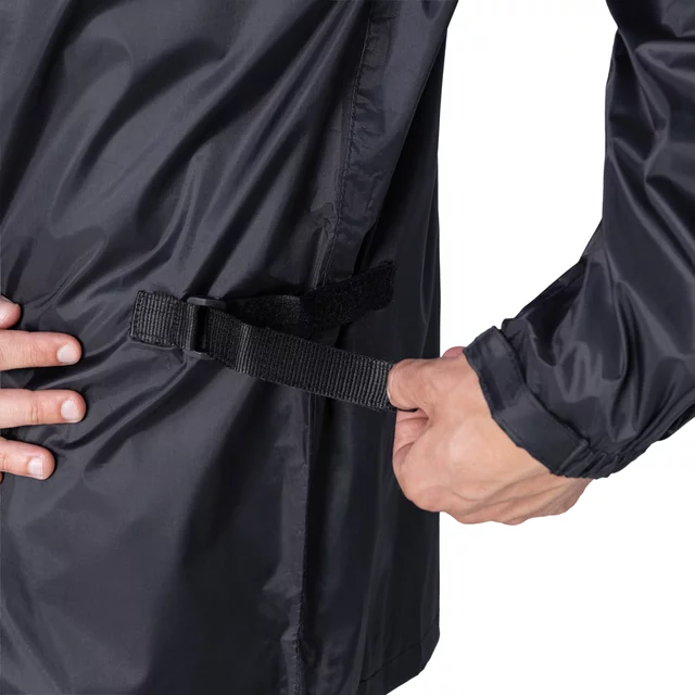 Motorcycle Rain Jacket W-TEC Igava - Black-Fluo Green