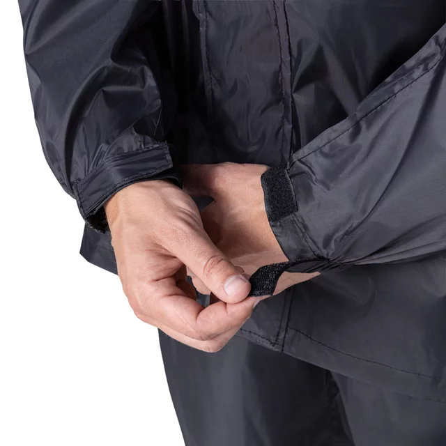 Motorcycle Rain Jacket W-TEC Igava - Black-Fluo Green