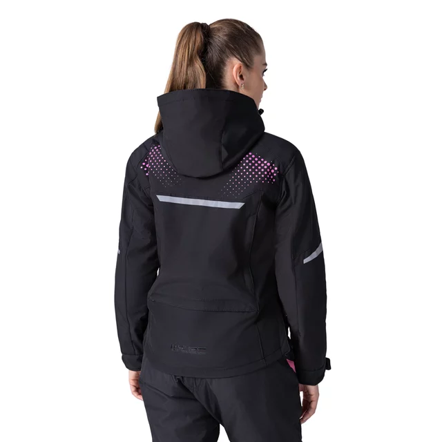 Women’s Softshell Motorcycle Jacket W-TEC Annorack Lady - Black-Pink