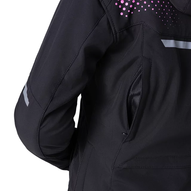 Women’s Softshell Motorcycle Jacket W-TEC Annorack Lady - Black-Pink