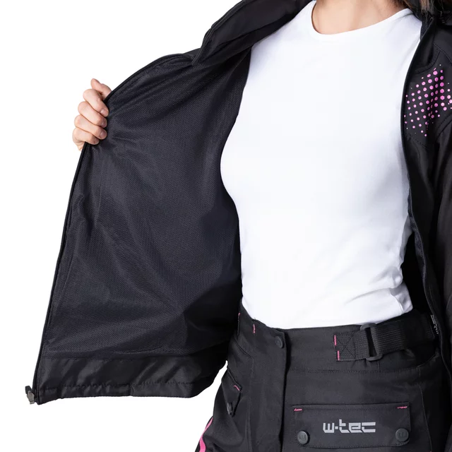Women’s Softshell Motorcycle Jacket W-TEC Annorack Lady - Black-Pink