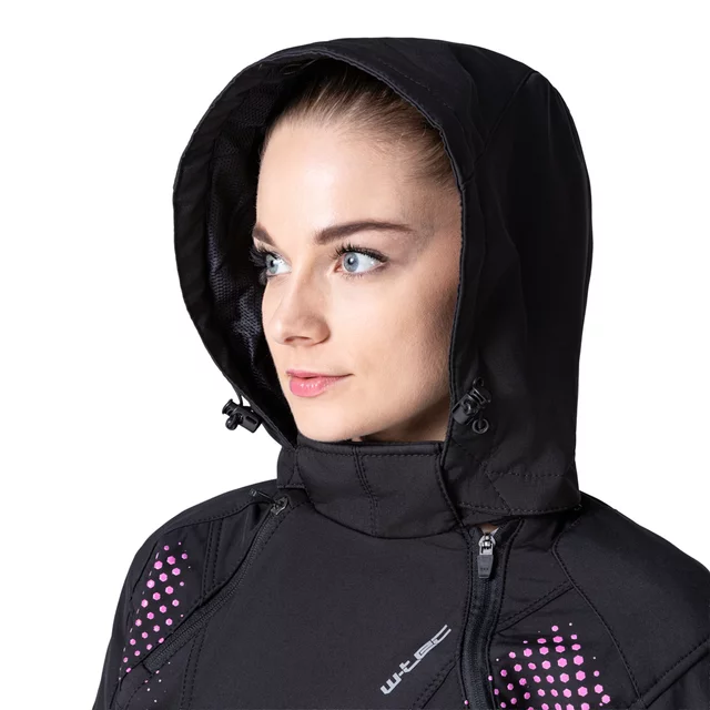 Women’s Softshell Motorcycle Jacket W-TEC Annorack Lady - Black-Pink