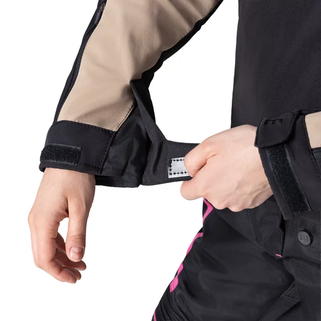 Women’s Softshell Motorcycle Jacket W-TEC Annorack Lady - Black-Pink