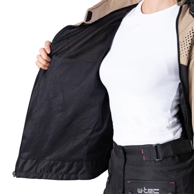 Women’s Softshell Motorcycle Jacket W-TEC Annorack Lady - Black-Pink