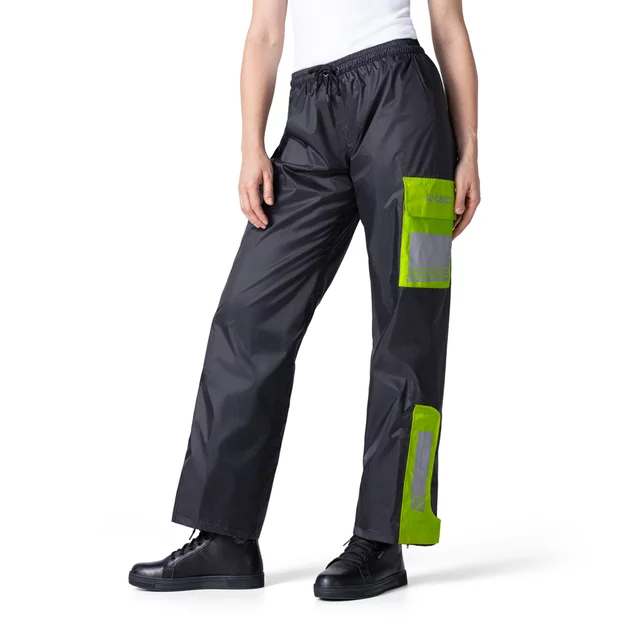 Waterproof Motorcycle Pants W-TEC Colnari - Black-Fluo Green