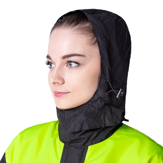 Rain Motorcycle Jacket W-TEC Rinstop - Black-Fluo