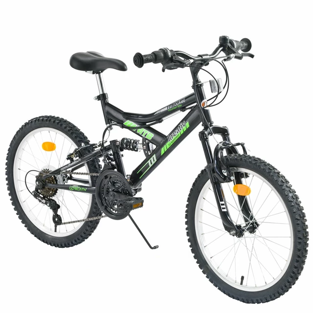 Full-suspended junior bike DHS 2441 Rocker 24" - Black-Green