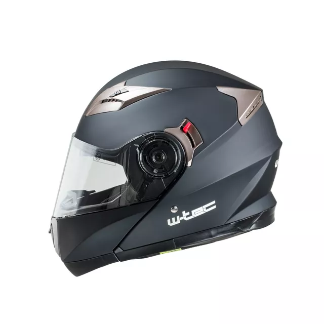 Flip-Up Motorcycle Helmet W-TEC Pezzon - White-Bronze