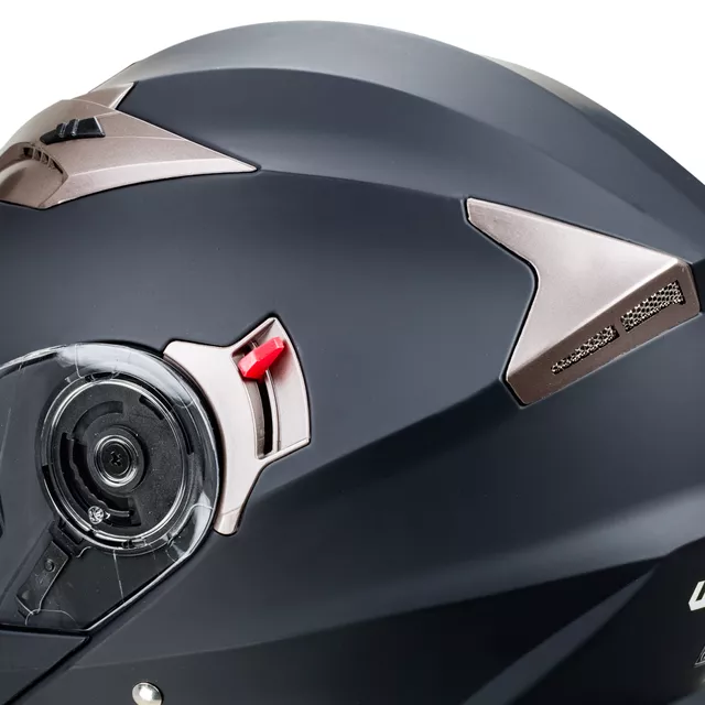 Flip-Up Motorcycle Helmet W-TEC Pezzon - White-Bronze