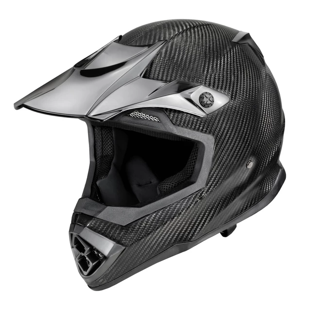 Motocross Helmet W-TEC Crosscomp - Carbon Glossy - Carbon Glossy