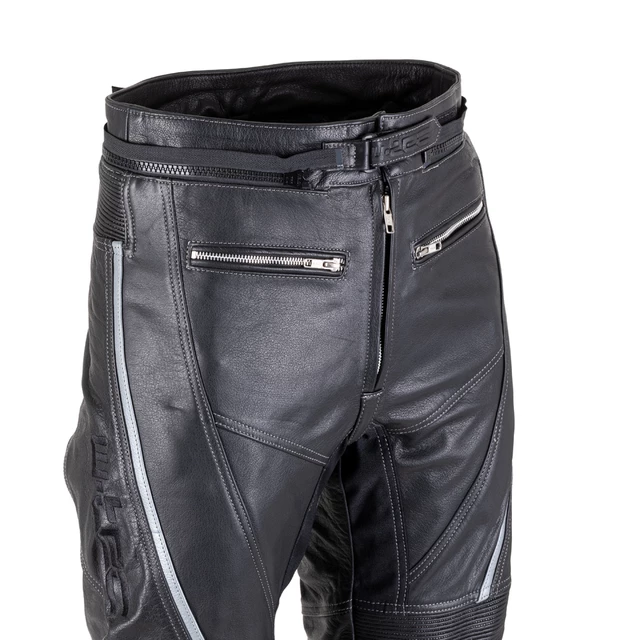 Leather Motorcycle Pants W-TEC Vilglen - Black