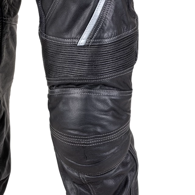 Leather Motorcycle Pants W-TEC Vilglen - Black