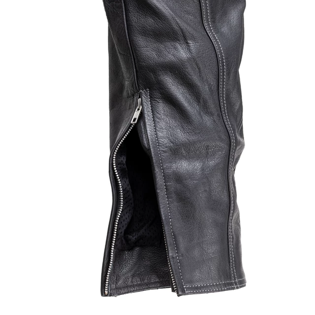 Leather Motorcycle Pants W-TEC Vilglen - Black