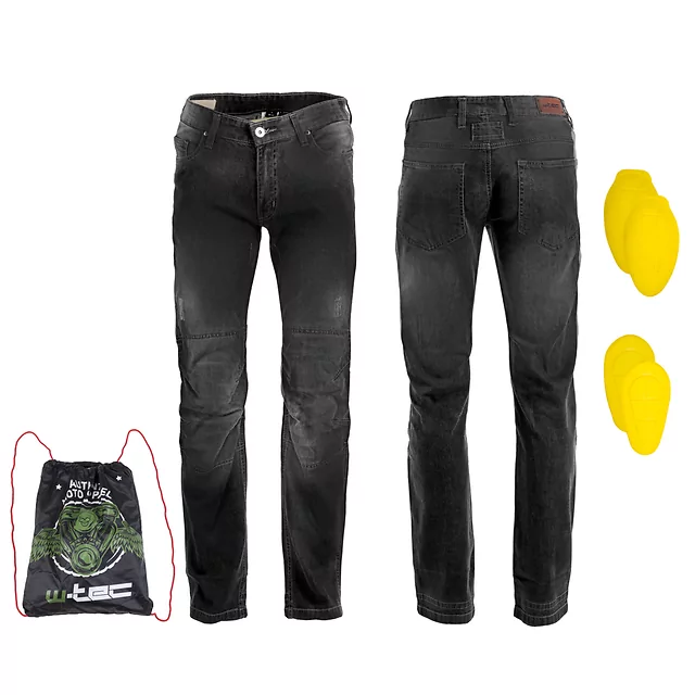 Men’s Moto Jeans W-TEC Shiquet - Black