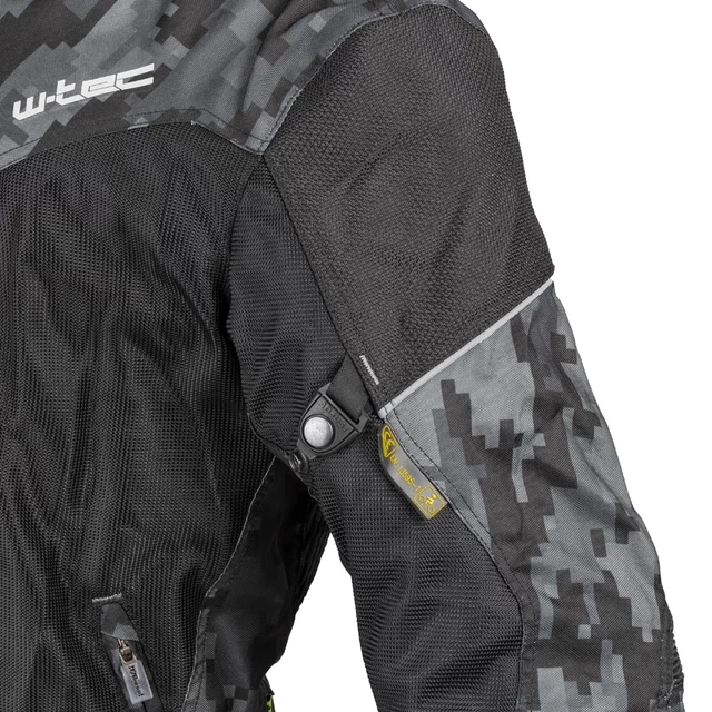 Men’s Summer Motorcycle Jacket W-TEC Jared - Black-Grey Digi-Camo