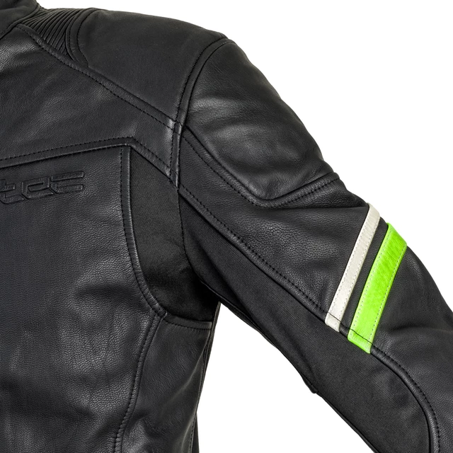 Leather Motorcycle Jacket W-TEC Montegi - Matte Black
