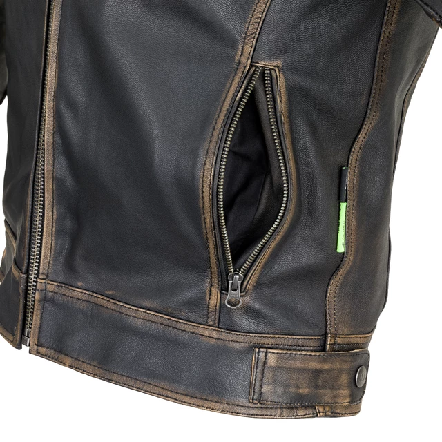 Leather Motorcycle Jacket W-TEC Mungelli - Vintage Brown