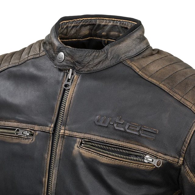 Leather Motorcycle Jacket W-TEC Mungelli - Vintage Brown