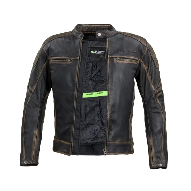 Leather Motorcycle Jacket W-TEC Mungelli - Vintage Brown